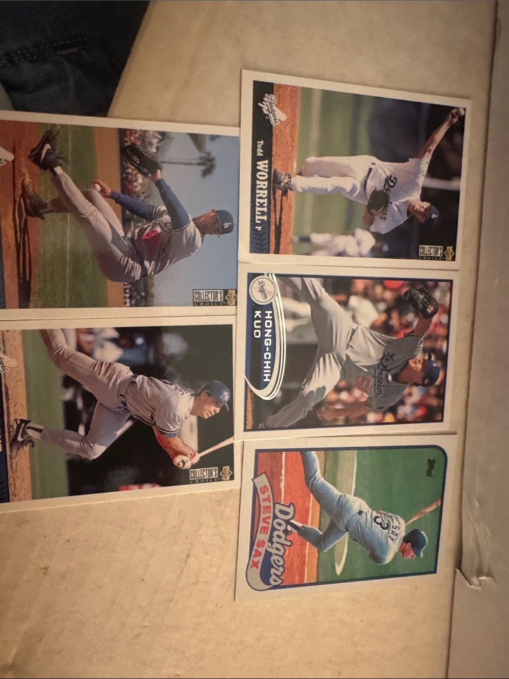 Vintage Baseball Card Set – Dodgers Team Cards (Blue, White)